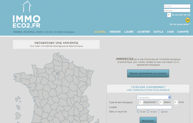 Création d'un site d'annonces immobilières écologiques