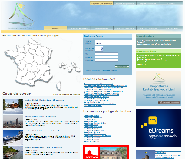 référencement d'un site de locations saisonnières