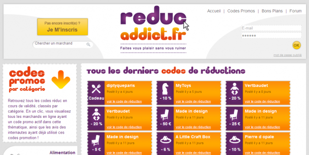 Création d'un site de codes promo