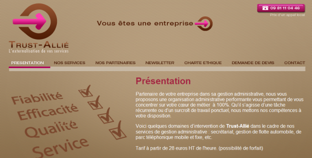 redacteur pour un site vitrine