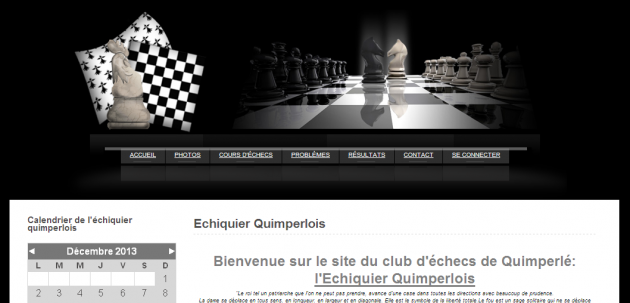 Création du site internet d'un club d'échecs