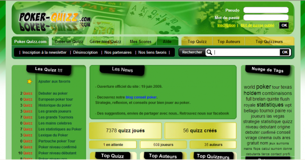 R&eacute;daction de quizz poker