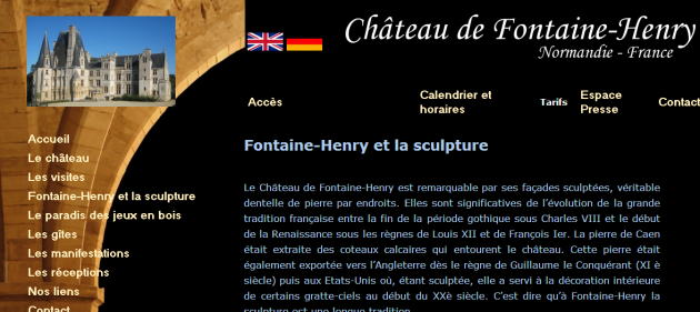 Référencement du site vitrine d'un chateau