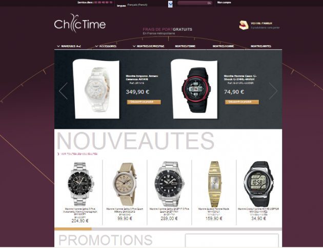 Référencement d'une boutique en ligne de vente de montres