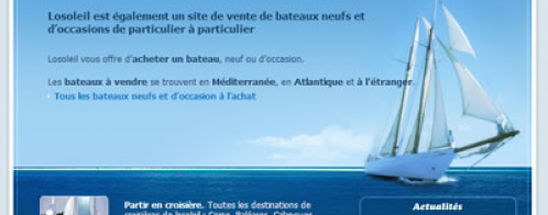 Création de site internet de location de bateaux