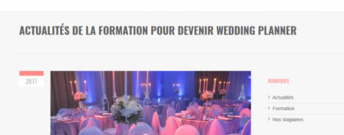 Rédactions pour un blog sur le métier de wedding planner