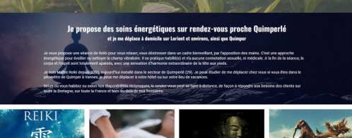 Création d'un site vitrine sur le Reiki