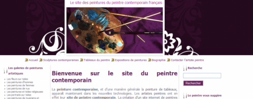 Optimisation d'un site vitrine d'un artiste peintre