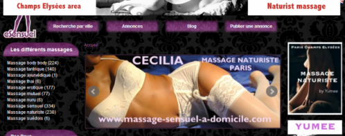 refonte d'un site de petites annonces spécialiste du massage sensuel